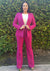 The Francie Fuschia Wide Leg Tailored Pant